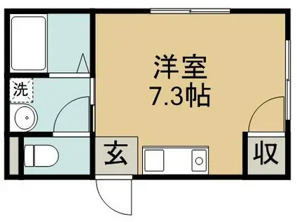 MEAYAHB(ワンルーム/1階)の間取り写真