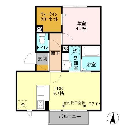 ピラタス XV(1LDK/3階)の間取り写真