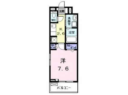 フォルシュ(1K/3階)の間取り写真