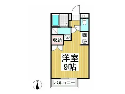 ティアラハイツ(ワンルーム/1階)の間取り写真