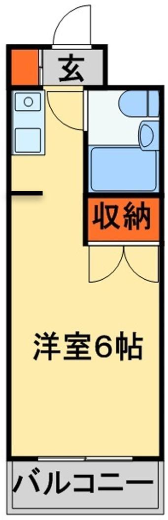 サンライズ柏(ワンルーム/3階)の間取り写真