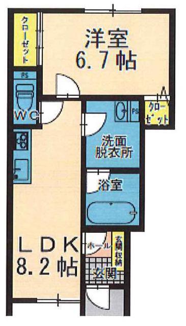 すまいる41(1LDK/1階)の間取り写真