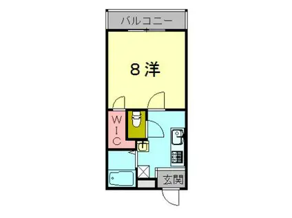 フロンティア春日(1K/3階)の間取り写真