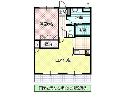サンクエトワール(1LDK/4階)の間取り写真
