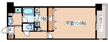 KAISEI新神戸(1K/5階)の間取り写真