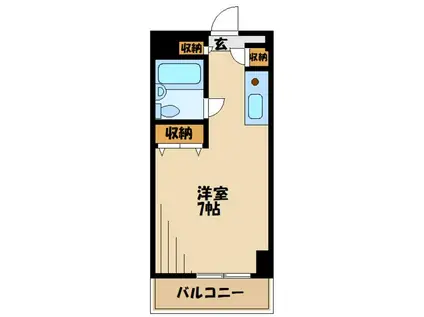 第7植村ビル(ワンルーム/6階)の間取り写真