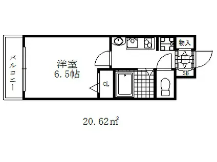 エステムコート神戸西Ⅲフロンタージュ(1K/5階)の間取り写真