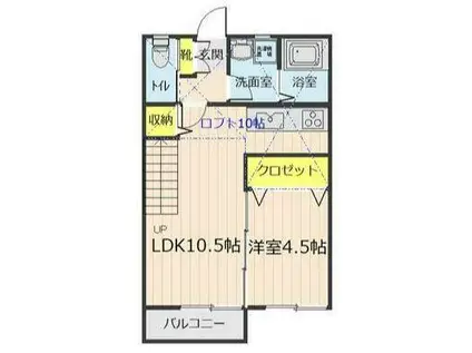 メゾネット中山(1SLDK/1階)の間取り写真