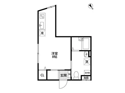 CREA(ワンルーム/1階)の間取り写真