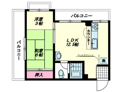 アイヴィ・ビルデンス(1SLDK/5階)の間取り写真