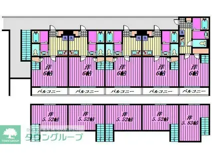 WILL GRANO岩槻(1K/2階)の間取り写真