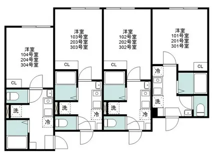 グランハイム蒲田(1K/3階)の間取り写真