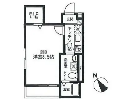 RESIDENZA AL PICCO(1K/2階)の間取り写真