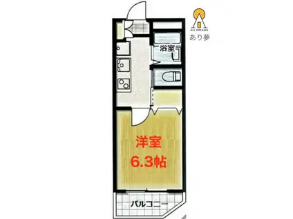 マリージュ横濱(1K/3階)の間取り写真