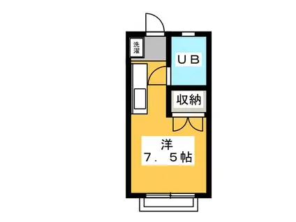 ハイツ銀杏のそばの家(ワンルーム/1階)の間取り写真