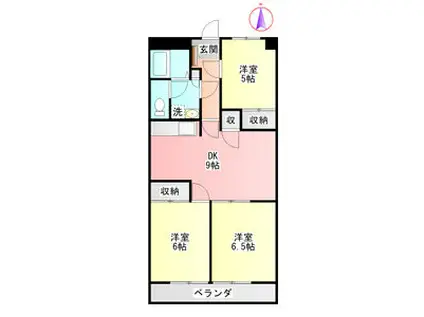 M・アリージェンス(3LDK/1階)の間取り写真