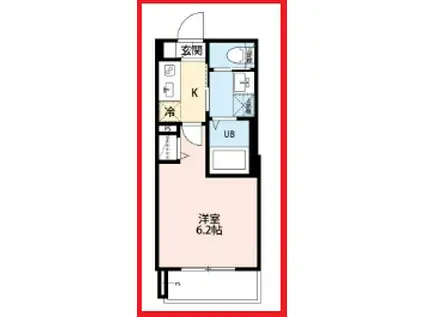 ロボットホーム千住大橋(1K/1階)の間取り写真