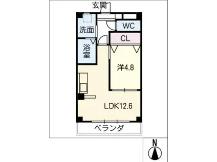 アヴニール(1LDK/1階)の間取り写真