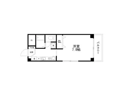 カノープス(1K/1階)の間取り写真