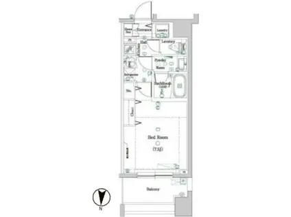 ディップス神楽坂(1K/3階)の間取り写真