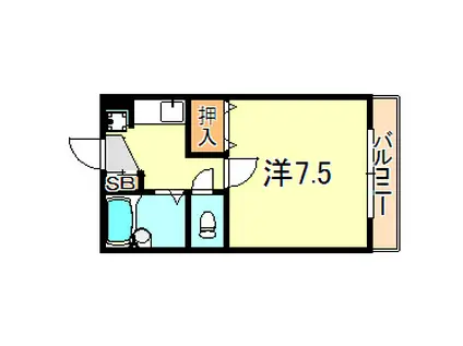 ジュネスフォーション(1K/1階)の間取り写真