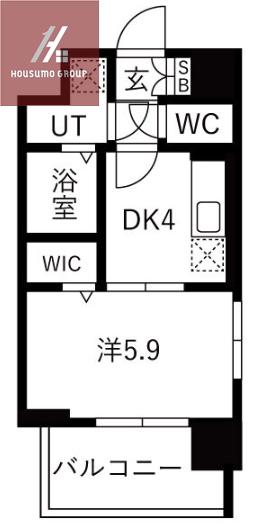 レジュールアッシュ緑橋駅前(1DK/2階)の間取り写真