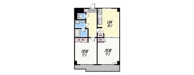 マグノリアハウス(2LDK/2階)の間取り写真