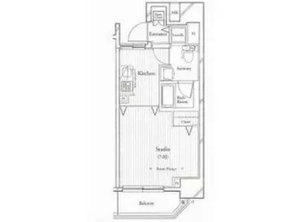 フィットエル仙台一番町(1K/4階)の間取り写真