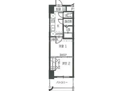 NO40 PROJECT2100博多駅前(2K/4階)の間取り写真