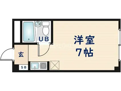 エクラノーブル(ワンルーム/2階)の間取り写真