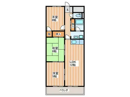 PLOW CREATE -プラウクリエイト-(3LDK/6階)の間取り写真