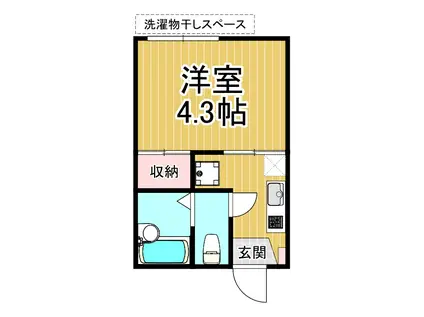阪急今津線 仁川駅 徒歩6分 2階建 築41年(1K/2階)の間取り写真