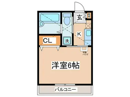 マ・ドミール東中野(1K/1階)の間取り写真