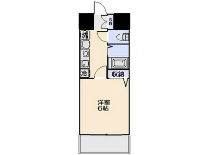ジュネスシティ駅前(1K/7階)の間取り写真
