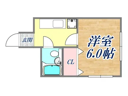 ハイツウエダ(1K/2階)の間取り写真