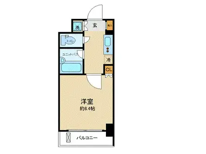 菱和パレス大崎駅前(1K/10階)の間取り写真