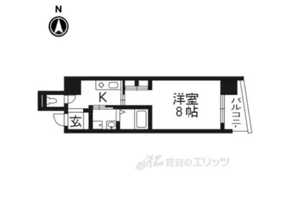 レグゼスタ京都駅西(1K/2階)の間取り写真