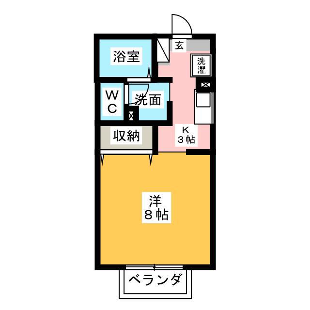 セジュールKAMAYA2000(1K/2階)の間取り写真