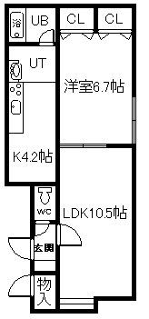 CHERRY6・4(1LDK/1階)の間取り写真