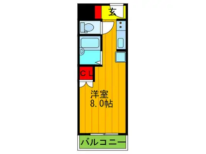 プルミエール枚方(ワンルーム/2階)の間取り写真