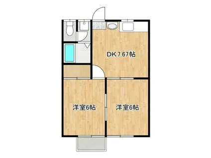 ステランツァ(2DK/1階)の間取り写真