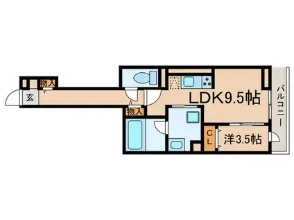 JR東海道本線 安城駅 徒歩5分 3階建 新築(1LDK/3階)の間取り写真