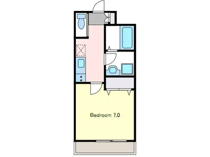 アピエアッシュ(1K/2階)の間取り写真