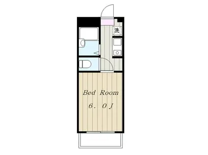 ビバリーヒルズC(1K/1階)の間取り写真