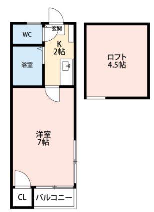 ドゥミール博多駅東(1K/1階)の間取り写真