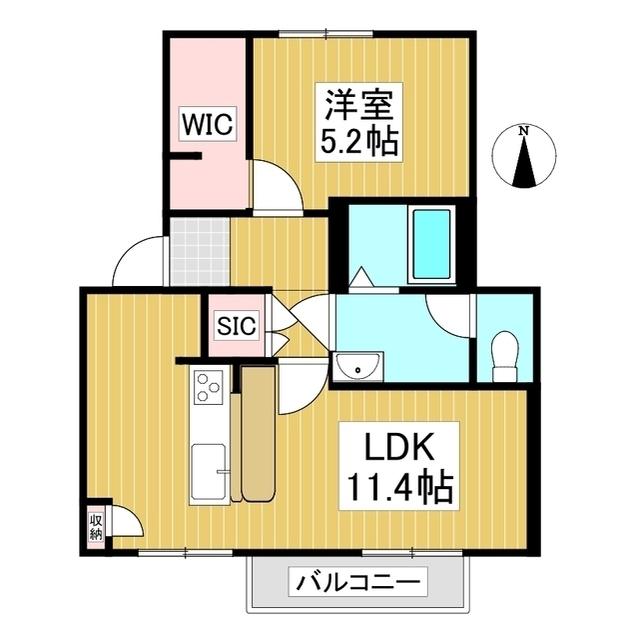 フォーレスセンシュウ(1LDK/1階)の間取り写真
