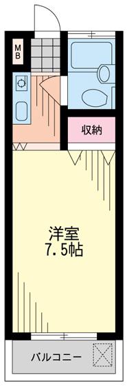 アメニティービレッジ(1K/2階)の間取り写真