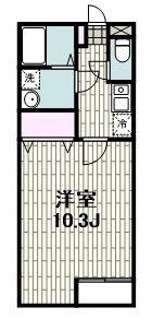 BCASA TSUZUKIビーカーサツヅキ(1K/2階)の間取り写真