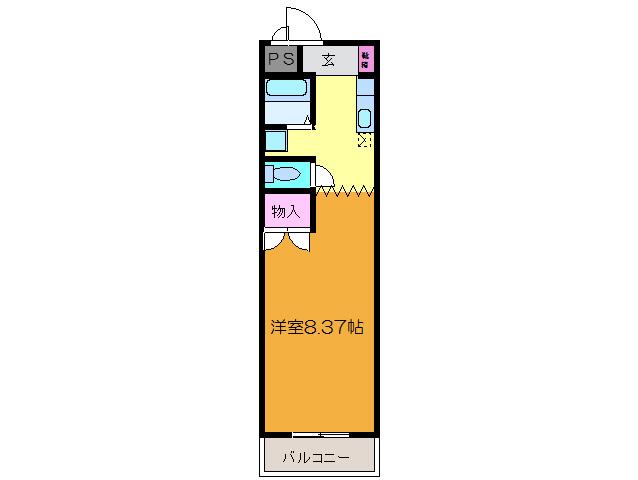 MAISON OZ(ワンルーム/3階)の間取り写真
