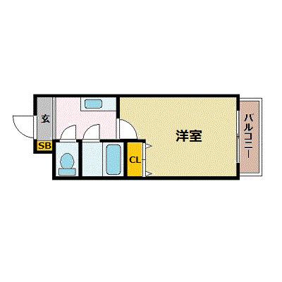CITYSPIRE名駅南(1K/7階)の間取り写真